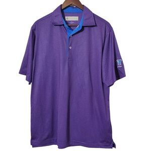 Donald Ross Polo Shirt Size M Purple Short Sleeve Casual Golf Preppy Mens